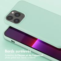 Selencia Coque silicone avec cordon amovible Apple iPhone 13 Pro Max - Turquoise