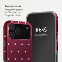 Selencia Coque arrière Vivid Apple iPhone 17 Pro Max - Happy Dots Burgundy