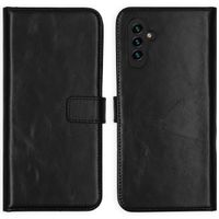 Selencia Étui portefeuille en cuir véritable Samsung Galaxy A13 (5G) / A04s - Noir