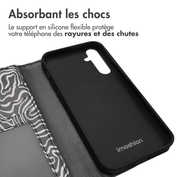 imoshion Étui de téléphone portefeuille Design Samsung Galaxy A55 - Black And White