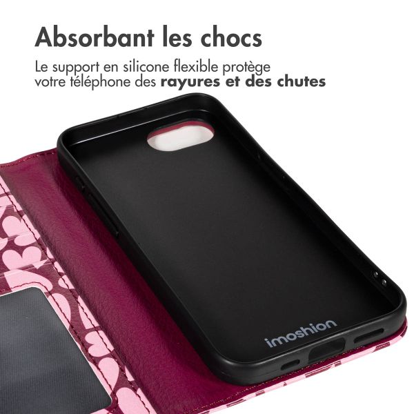 imoshion Étui de télephone portefeuille Design Apple iPhone 16e - Hearty Blush