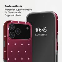 Selencia Coque arrière Vivid avec MagSafe Apple iPhone 17 Pro - Happy Dots Burgundy