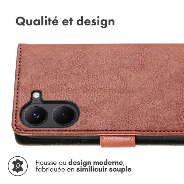 imoshion Étui de télephone portefeuille de luxe Xiaomi Poco X8 Pro - Marron