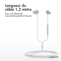 imoshion ﻿Ecouteurs Intra-auriculaires - Ecouteurs filaires - Connexion AUX / prise jack 3,5 mm - Blanc