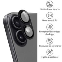 imoshion Protection Caméra en verre trempé 2 Pack Apple Apple iPhone 17 - Noir