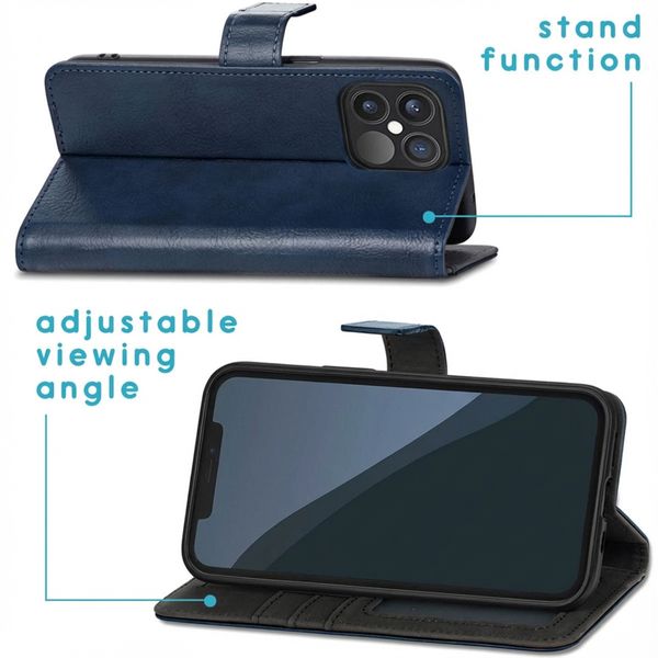 imoshion Étui de télephone portefeuille de luxe Apple iPhone 13 Pro - Bleu foncé