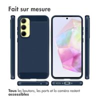 imoshion Coque Brushed Samsung Galaxy A35 - Bleu foncé