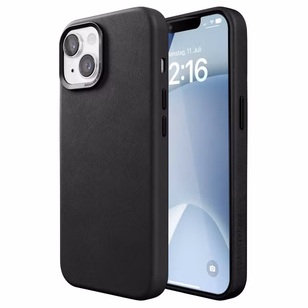 Woodcessories Coque Bio Leather MagSafe Apple iPhone 15 - Noir