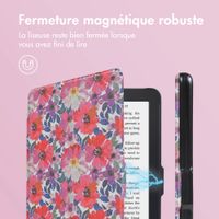 imoshion Design Slim Hard Sleepcover Kobo Clara 2E / Tolino Shine 4 - Flower Watercolor