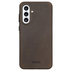 Accezz Coque MagSafe en cuir vintage Samsung Galaxy A56 - Rustic Brown