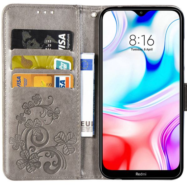 Etui de téléphone Fleurs de Trèfle Xiaomi Redmi 8