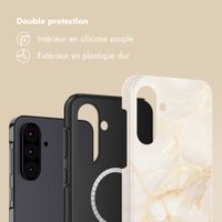 Selencia Coque arrière Vivid Samsung Galaxy A36 / A56 - Golden Beige Marble