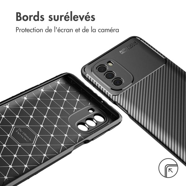 imoshion Coque silicone Carbon Motorola Moto G51 - Noir