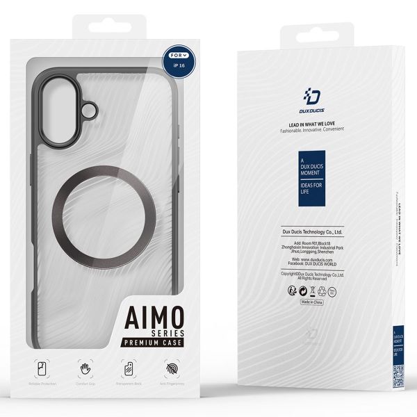 Dux Ducis Coque arrière Aimo avec MagSafe Apple iPhone 16 - Transparent