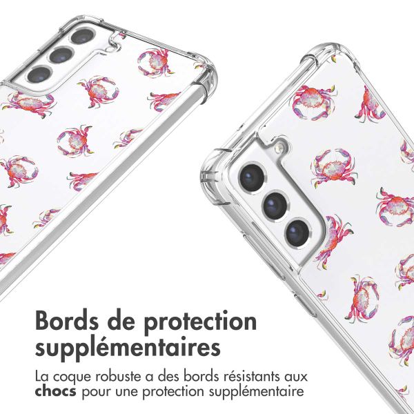 imoshion Coque Design avec cordon Samsung Galaxy S21 FE - Crab Watercolor