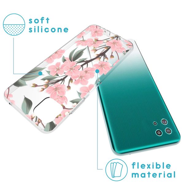 imoshion Coque Design Samsung Galaxy A22 (5G) - Cherry Blossom