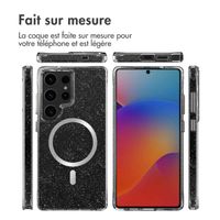 imoshion Coque arrière transparente Pailletée avec MagSafe Samsung Galaxy S25 Ultra - Argent