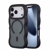 Selencia Coque arrière Wavy avec MagSafe Apple iPhone 17 Pro - Noir