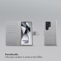 Selencia Étui portefeuille amovible Olyn avec MagSafe Samsung Galaxy S24 Ultra - Gris