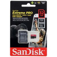 SanDisk microSD Extreme PRO - 32GB - Inclus un adaptateur SD et RescuePro Deluxe - UHS-I/U3/Full HD/4K UHD