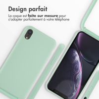 imoshion Coque en silicone avec cordon Apple iPhone Xr - Vert menthe