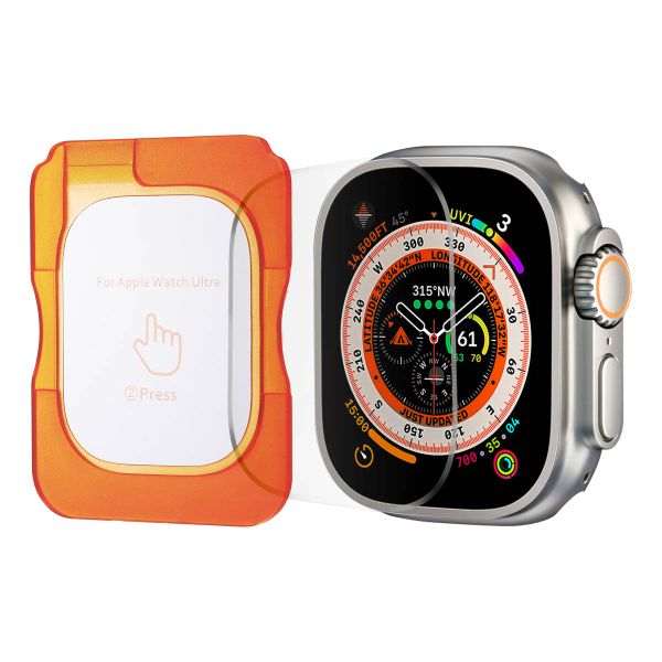 Accezz Protecteur d'écran en verre trempé avec applicateur Apple Watch Ultra 1 / 2 / 3 - 49 mm