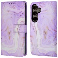 imoshion Étui de téléphone portefeuille Design Samsung Galaxy S24 Plus - Purple Marble