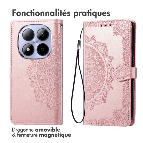 imoshion Etui de télephone Mandala Xiaomi Redmi Note 15 Pro Plus (5G) - Rose Gold