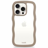 Holdit Coque Wavy iPhone 15 Pro Max - Mocha Brown / Transparent