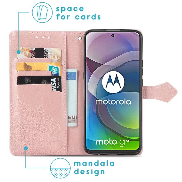 imoshion Etui de téléphone portefeuille Mandala Moto G 5G