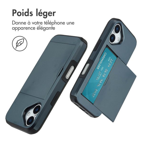 imoshion Coque arrière avec porte-cartes Apple iPhone 17 - Bleu foncé
