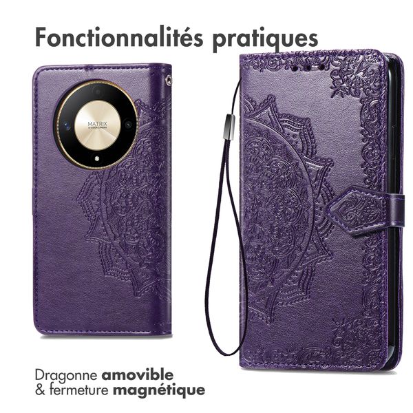 imoshion Etui de télephone Mandala Honor Magic 6 Lite - Violet
