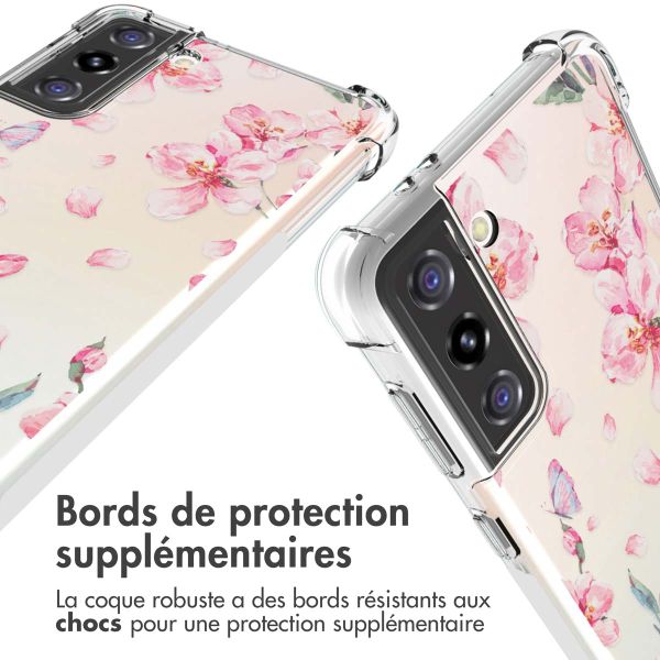 imoshion Coque Design avec cordon Samsung Galaxy S21 - Blossom Watercolor