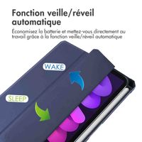 imoshion Coque tablette rigide Trifold iPad Mini 7 (2024) / iPad Mini 6 (2021) - Bleu foncé