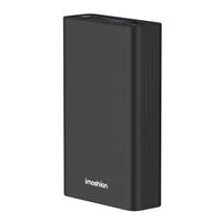 imoshion Ultra Series Aluminium | Batterie externe 20.000 mAh - Charge rapide jusqu'à 33 watts - Noir