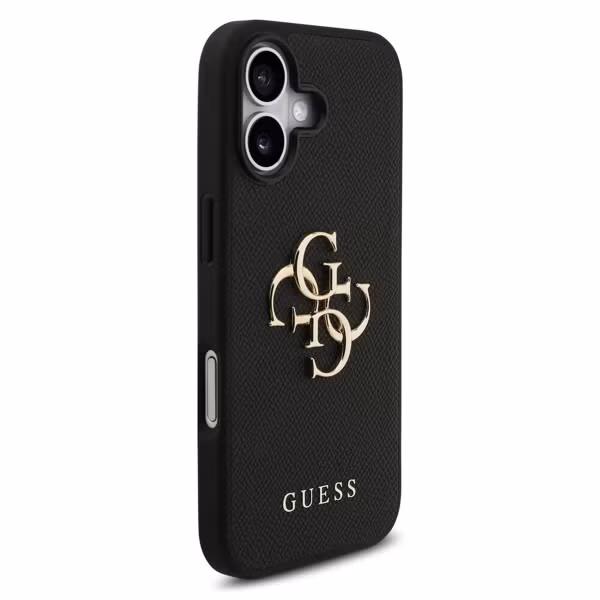 Guess Coque Big 4G Logo Grained Apple iPhone 17 - Noir