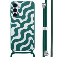 imoshion Coque design en silicone avec cordon Samsung Galaxy A16 - Petrol Green Groovy