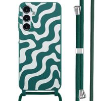 imoshion Coque design en silicone avec cordon Samsung Galaxy A16 5G - Petrol Green Groovy