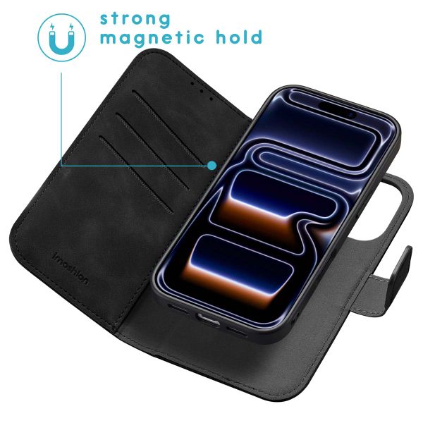 imoshion Etui de télephone luxe 2-en-1 amovible Apple iPhone 17 Pro - Noir