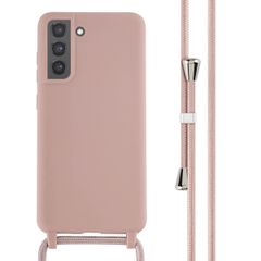 imoshion Coque en silicone avec cordon Samsung Galaxy S21 FE - Sand Pink
