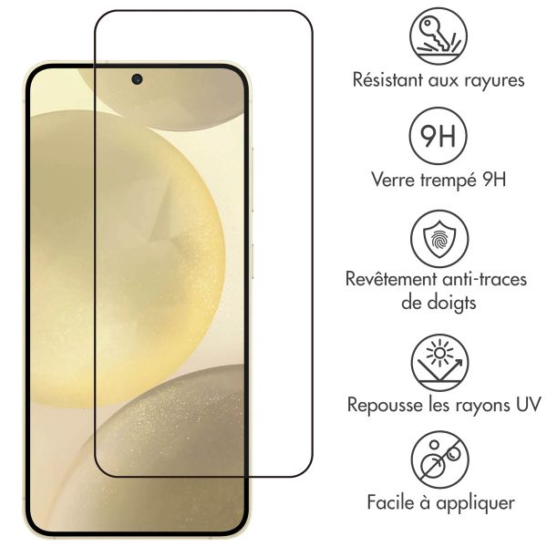 Accezz Protection d'écran en verre trempé Full Cover Samsung Galaxy S24 Plus / S25 Plus