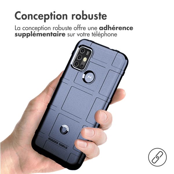 imoshion Coque Arrière Rugged Shield Motorola Moto G30 / G20 / G10 (Power) - Bleu foncé