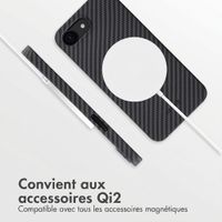Accezz Coque Kevlar® MagSafe Apple iPhone 17e / 16e - Noir