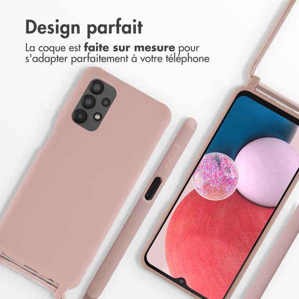 imoshion ﻿Coque en silicone avec cordon Samsung Galaxy A13 (4G) - Sand Pink