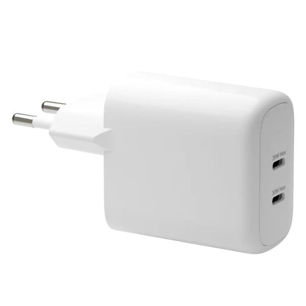 dbramante1928 re-charge | Chargeur Secteur - 2x USB-C 30 watts - Blanc