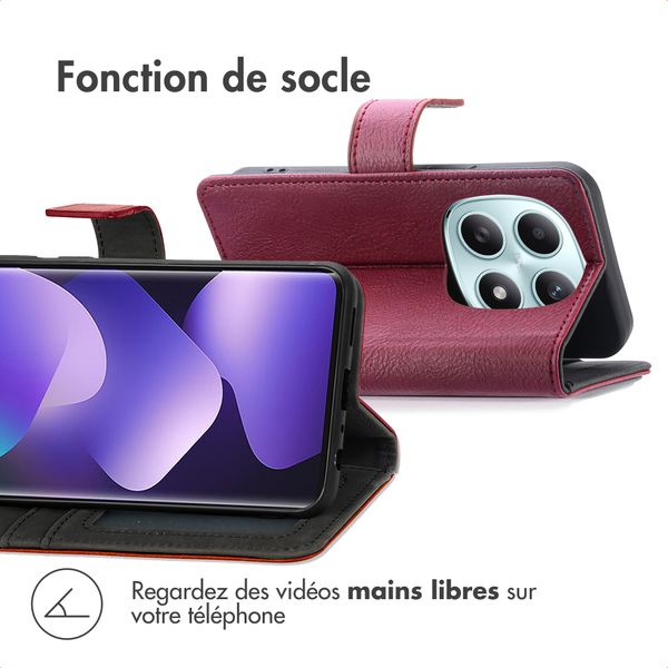 imoshion Étui de télephone portefeuille Xiaomi Redmi Note 15 (5G) - Bordeaux