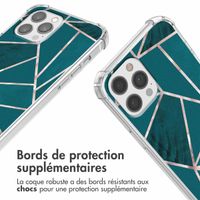 imoshion Coque Design avec cordon iPhone 12 (Pro) - Petrol Green Graphic