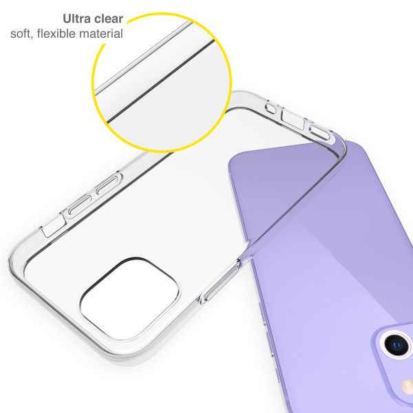 Accezz Coque Clear Apple iPhone 13 Mini - Transparent