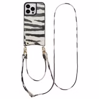 Selencia Coque de télephone Nova avec cordon et porte-cartes iPhone 13 Pro - Zazzy Zebra