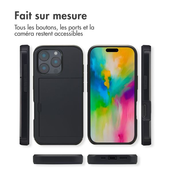 imoshion Coque arrière avec porte-cartes iPhone 16 Pro - Noir